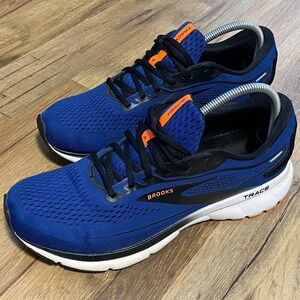 Brooks Trace 2 Mens Running Shoes Blue Black Orange 1103881D489 Size 10.5 D